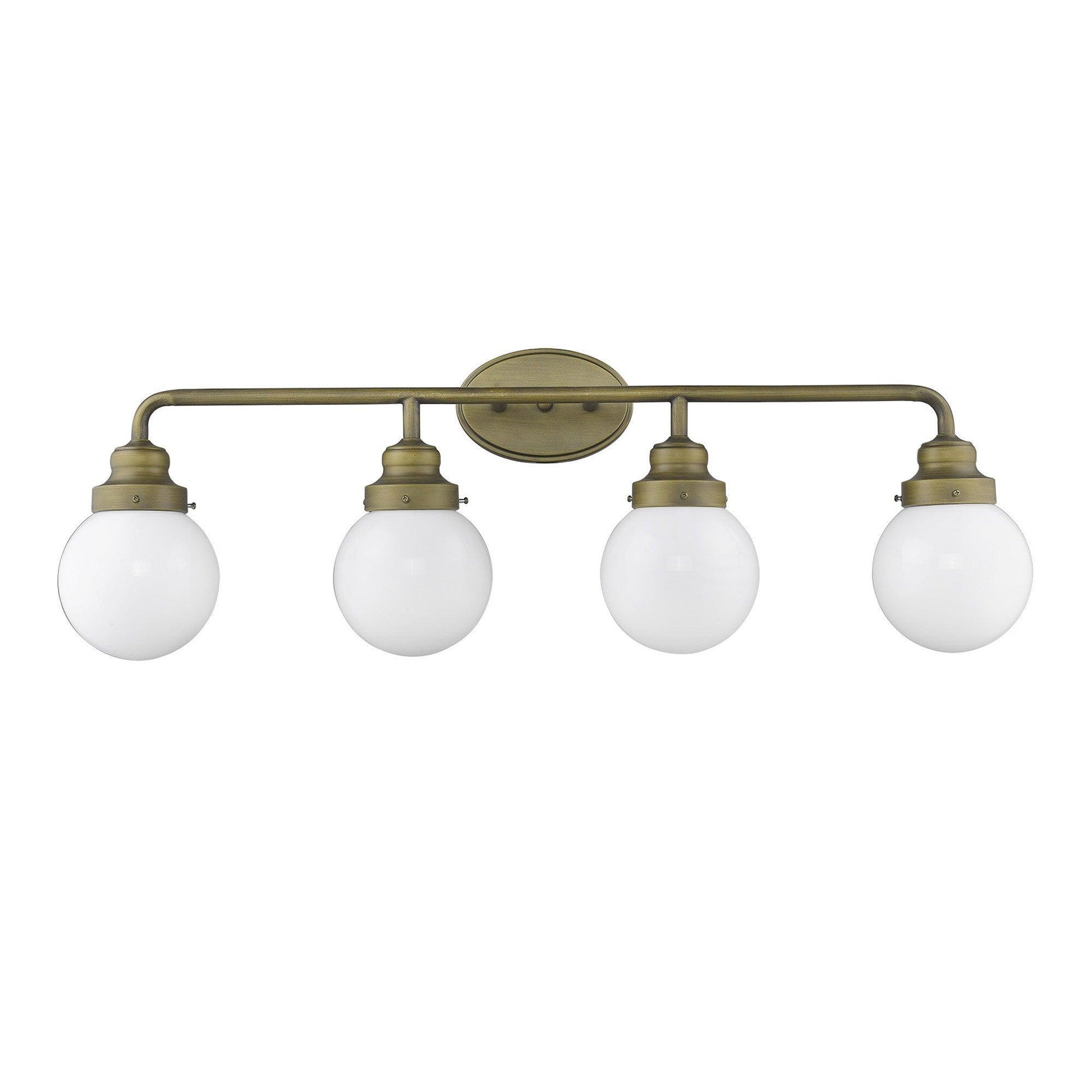 Portsmith 4-Light Raw Brass Vanity - AFS