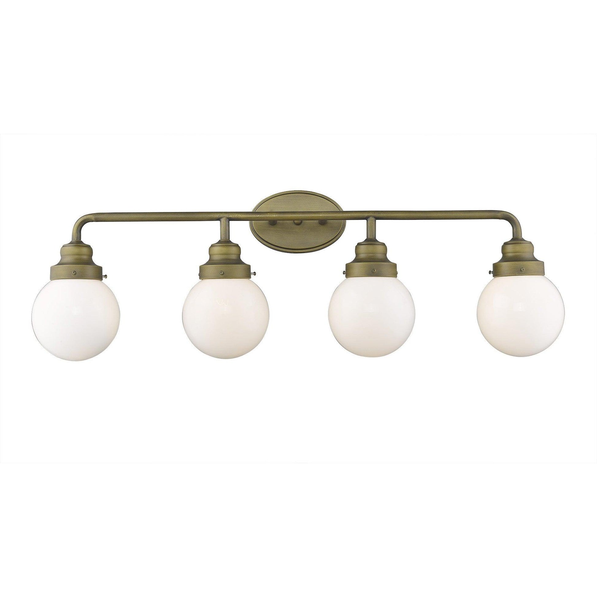 Portsmith 4-Light Raw Brass Vanity - AFS