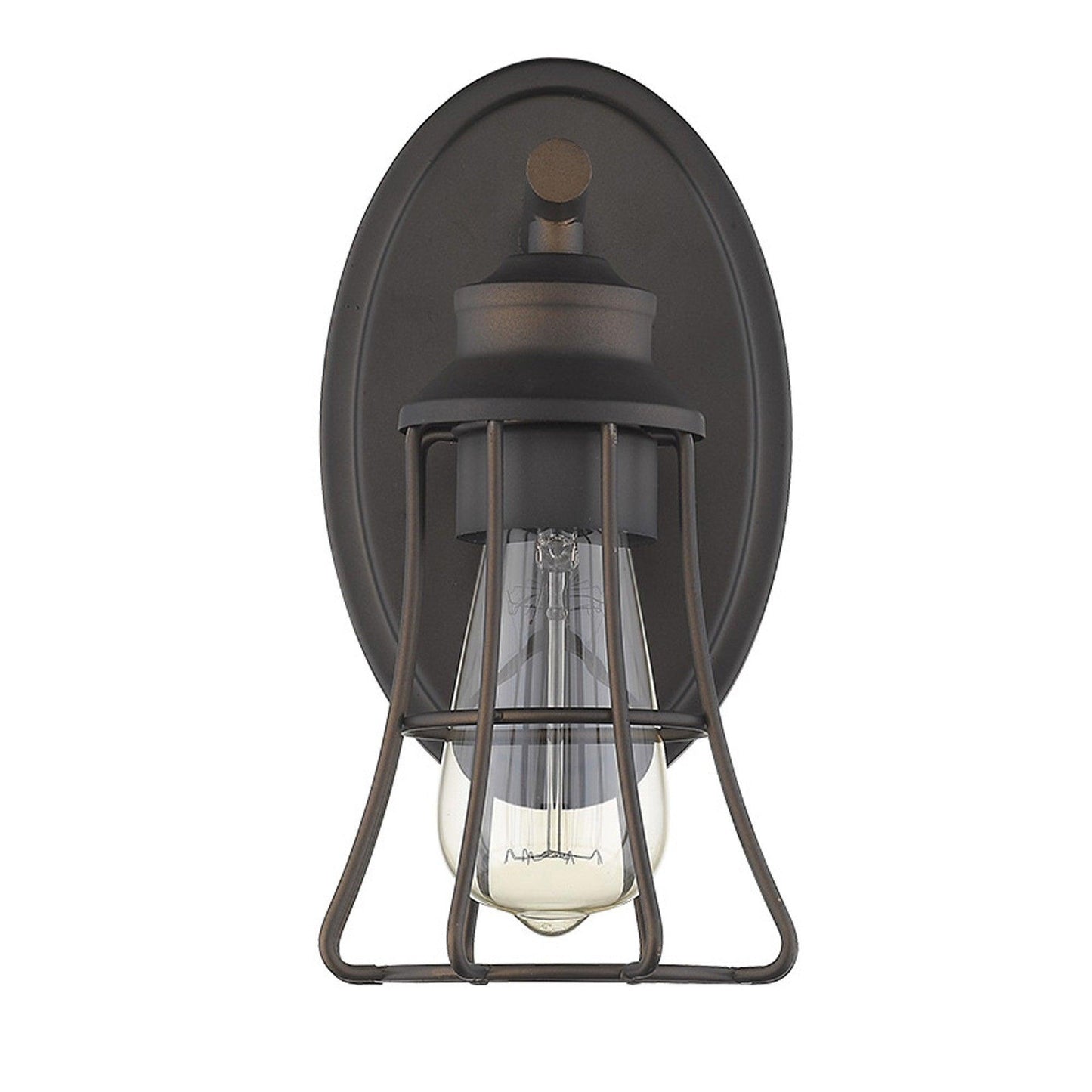 One Light Bronze Cage Wall Light - AFS