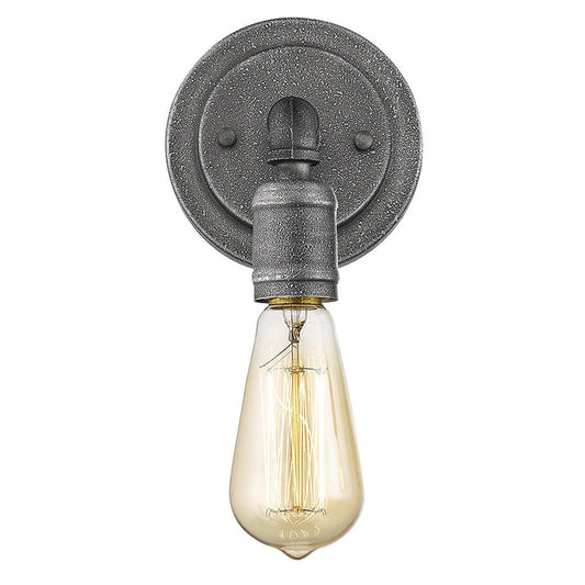 Industrial Textured Gray Wall Light - AFS