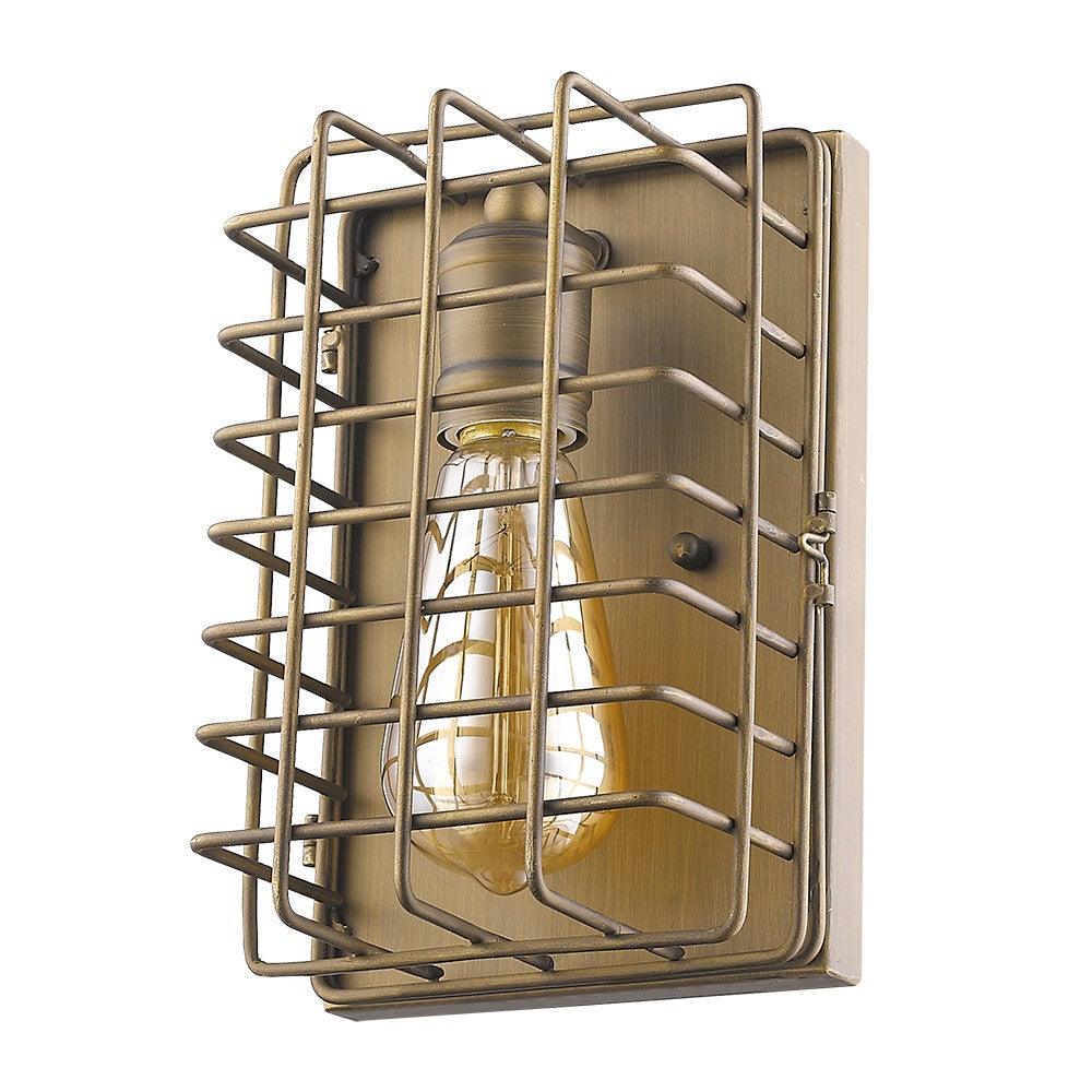 Light Gold Cage Wall Sconce - AFS