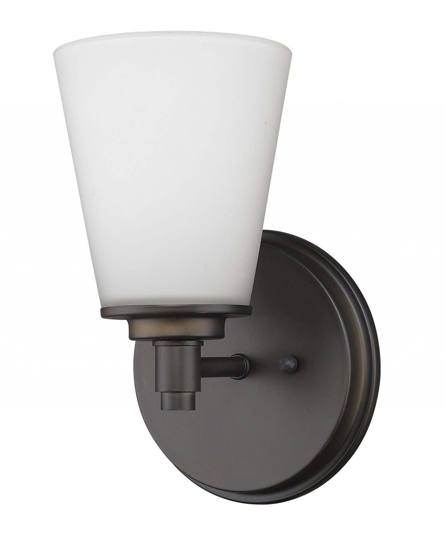 Bronze Wall Light with Frosted Glass Shade - AFS