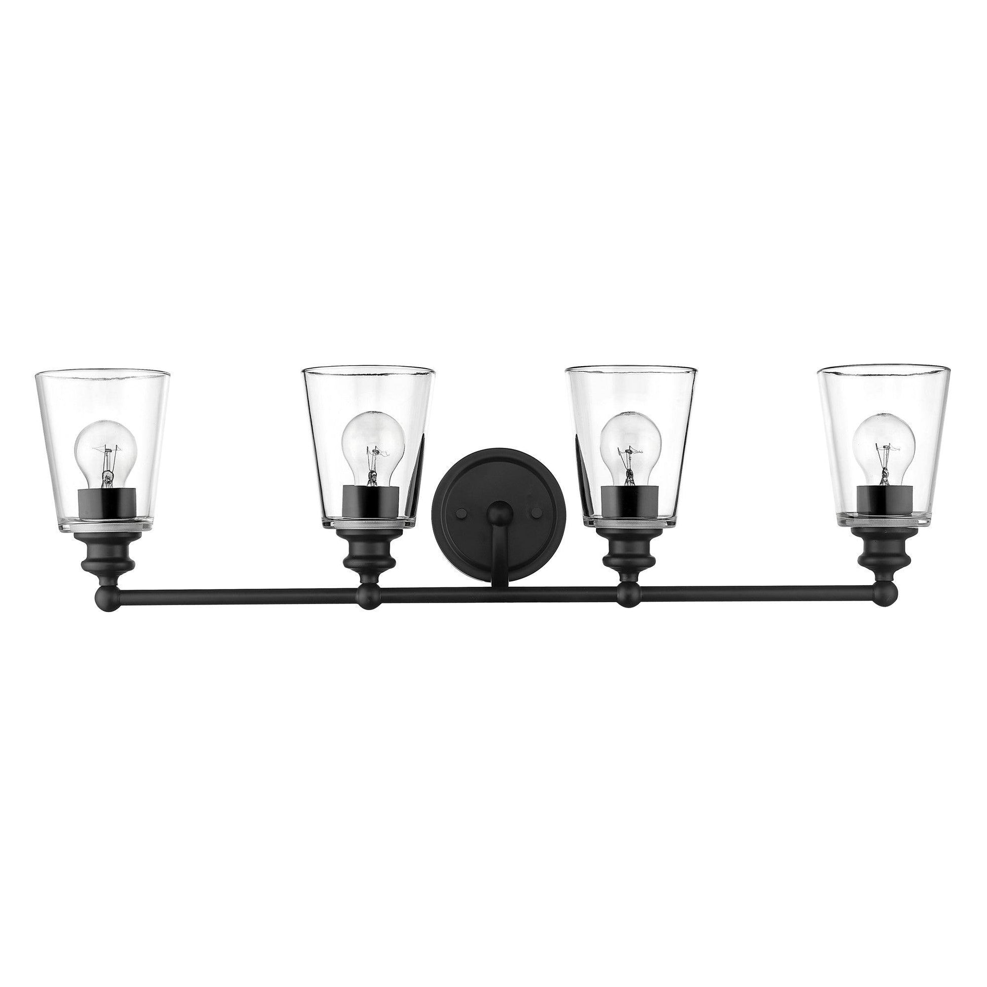 Ceil 4-Light Matte Black Vanity - AFS