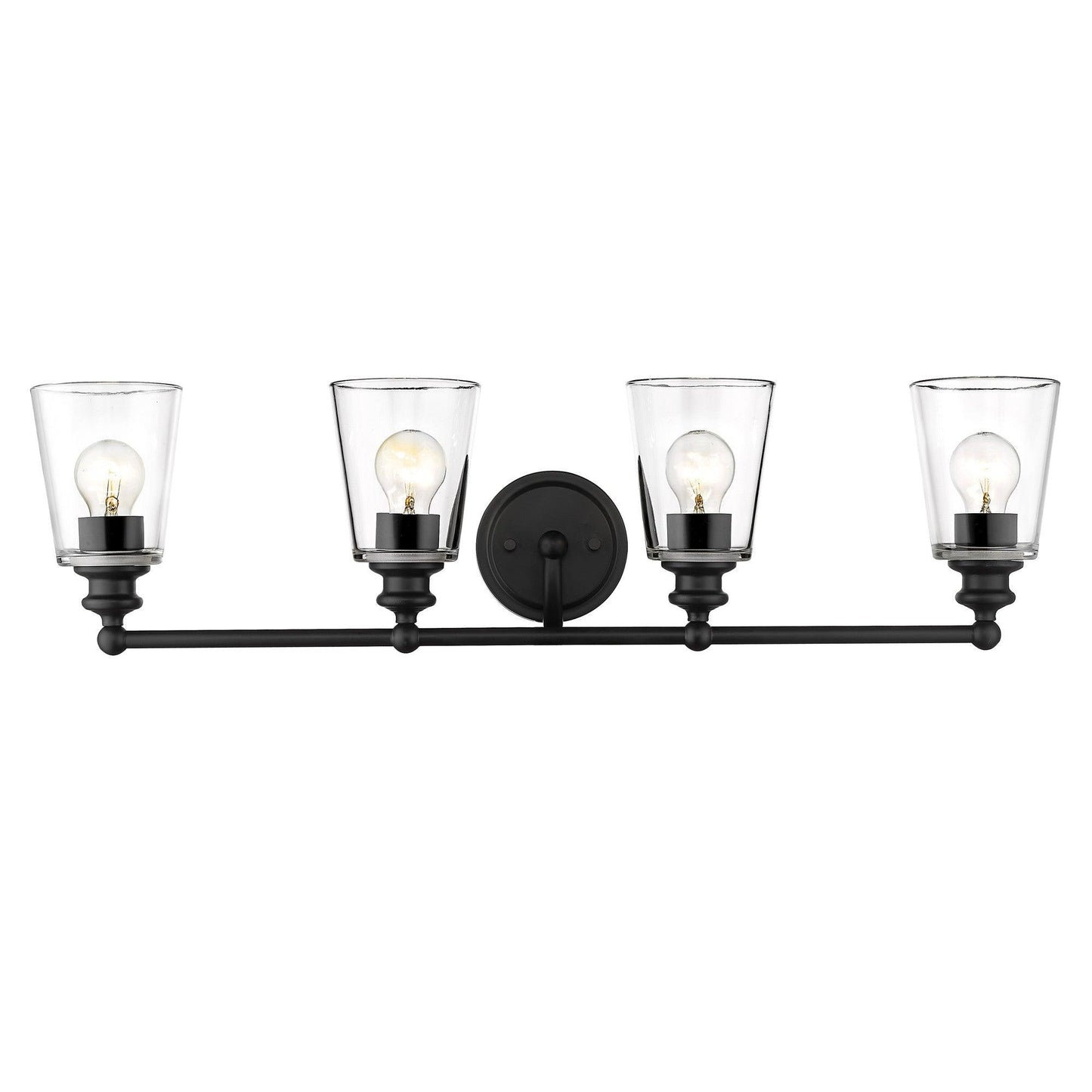 Ceil 4-Light Matte Black Vanity - AFS