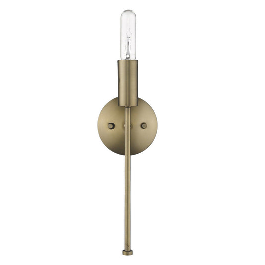 Dull Gold Narrow Bulb Wall Light - AFS