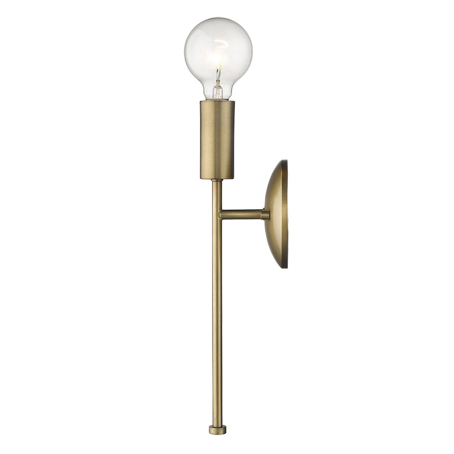 Dull Gold Narrow Bulb Wall Light - AFS