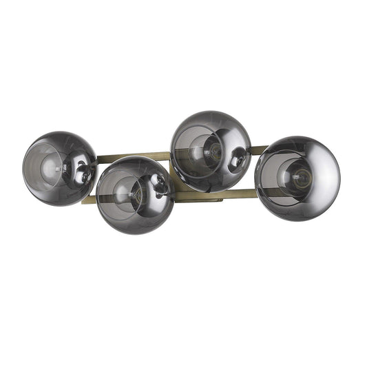 Lunette 4-Light Aged Brass Sconce - AFS