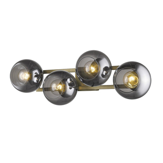 Lunette 4-Light Aged Brass Sconce - AFS