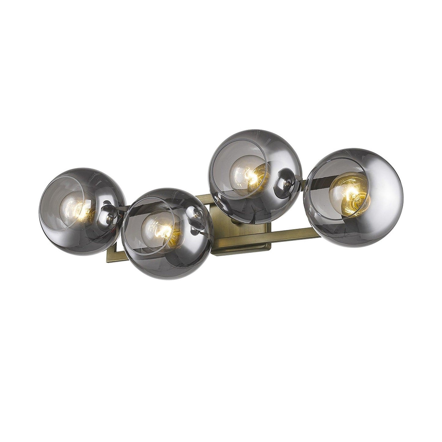 Lunette 4-Light Aged Brass Sconce - AFS