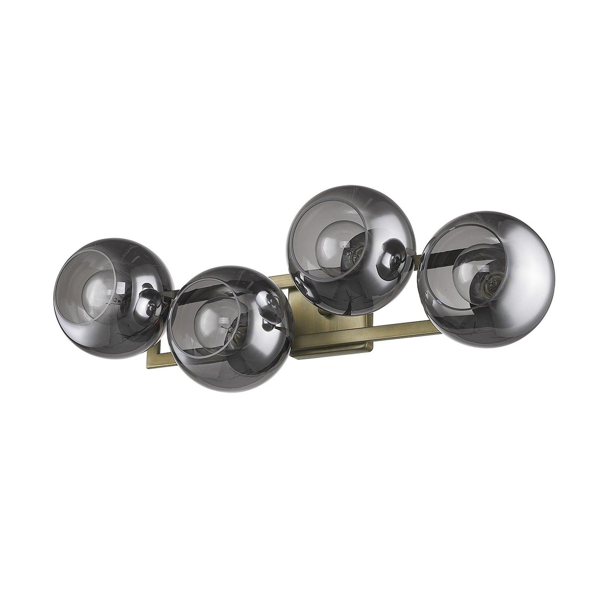 Lunette 4-Light Aged Brass Sconce - AFS