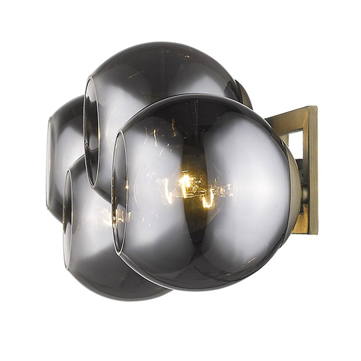 Lunette 4-Light Aged Brass Sconce - AFS