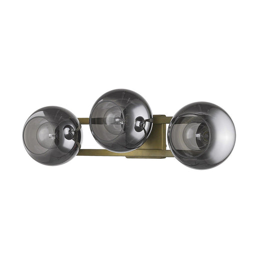 Lunette 3-Light Aged Brass Sconce - AFS