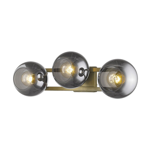 Lunette 3-Light Aged Brass Sconce - AFS