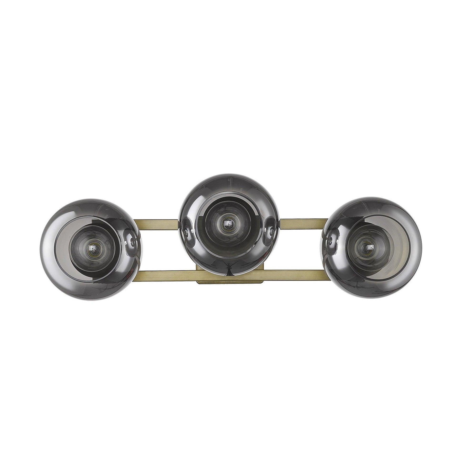 Lunette 3-Light Aged Brass Sconce - AFS