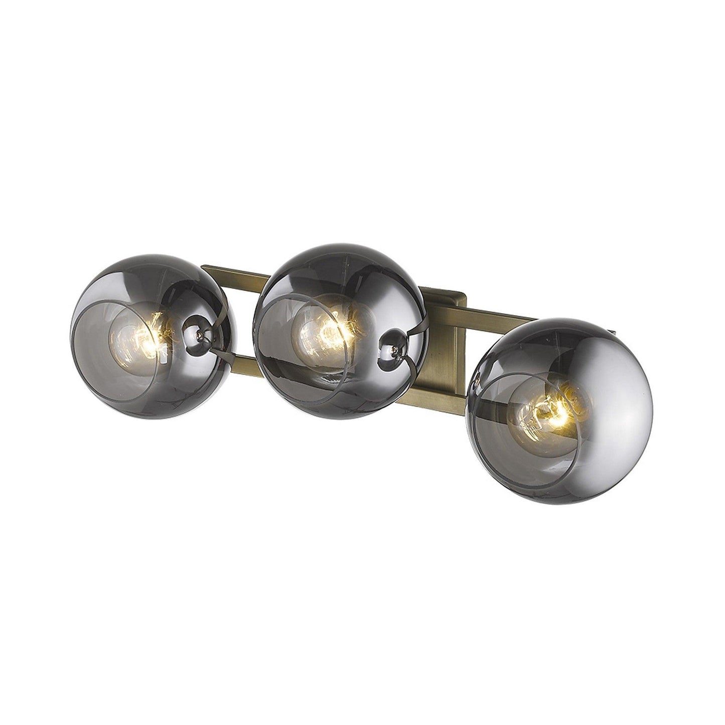 Lunette 3-Light Aged Brass Sconce - AFS