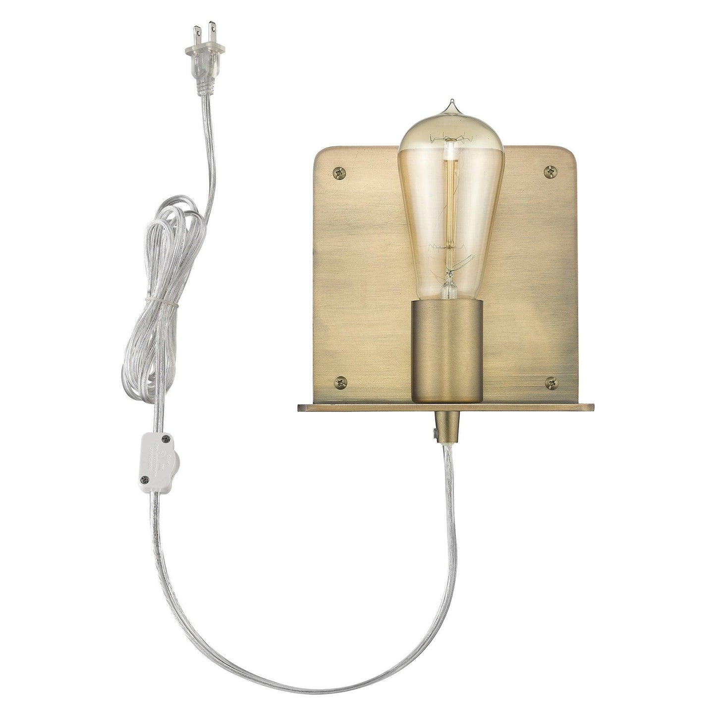 Petite Dull Gold Shelf Wall Light - AFS