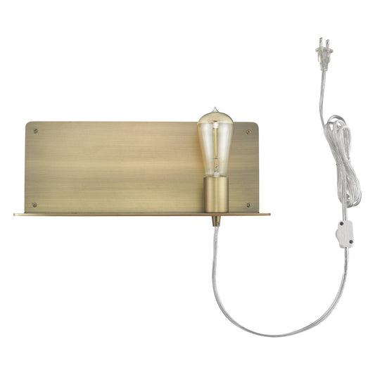 Dull Gold Shelf Wall Light - AFS