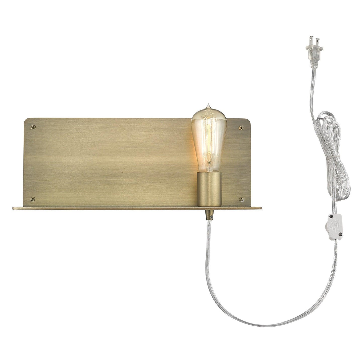 Dull Gold Shelf Wall Light - AFS