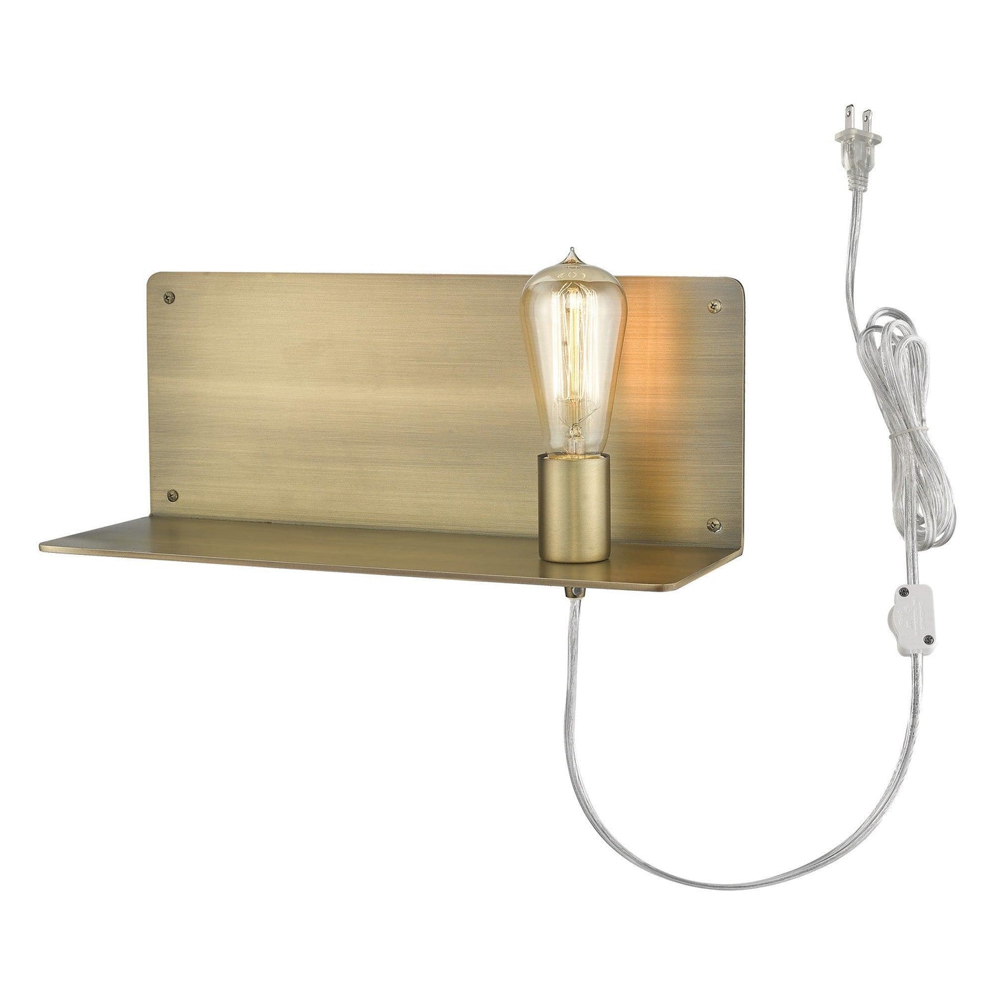 Dull Gold Shelf Wall Light - AFS