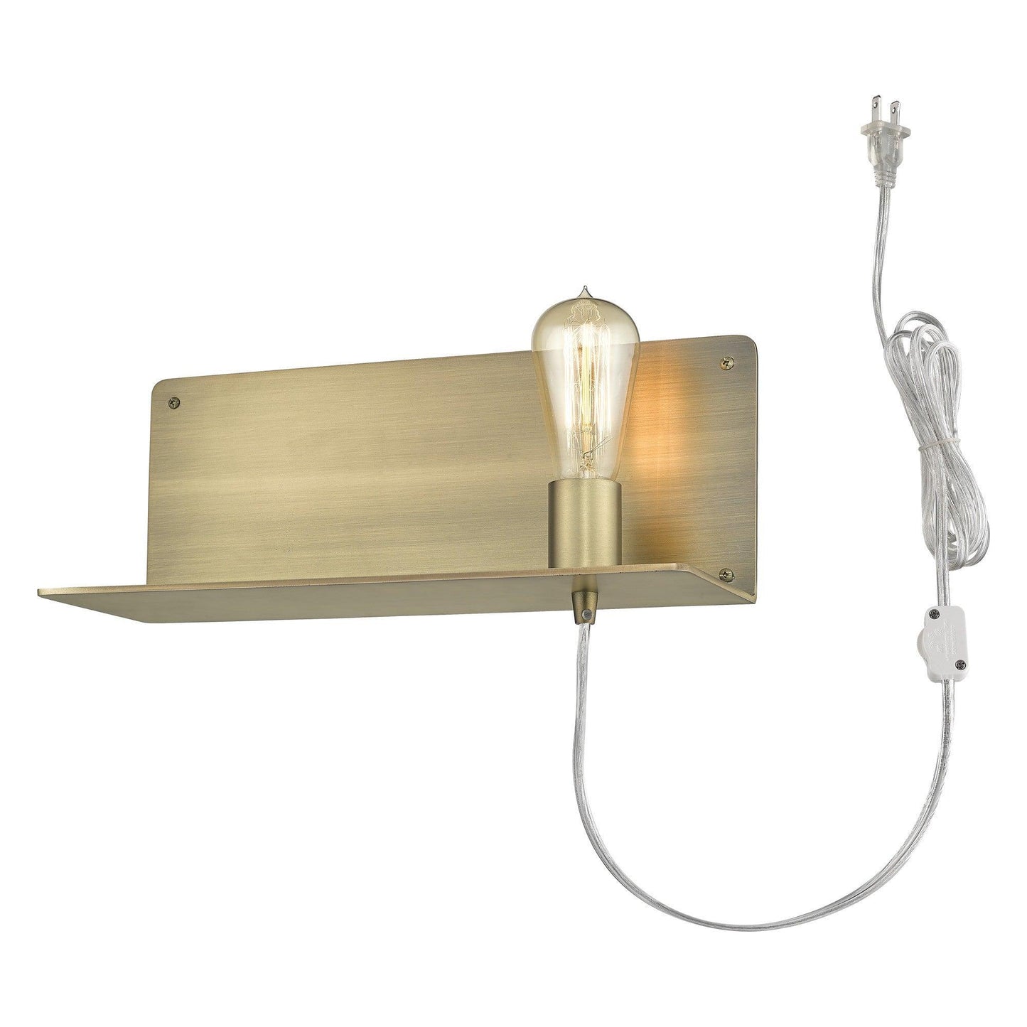 Dull Gold Shelf Wall Light - AFS