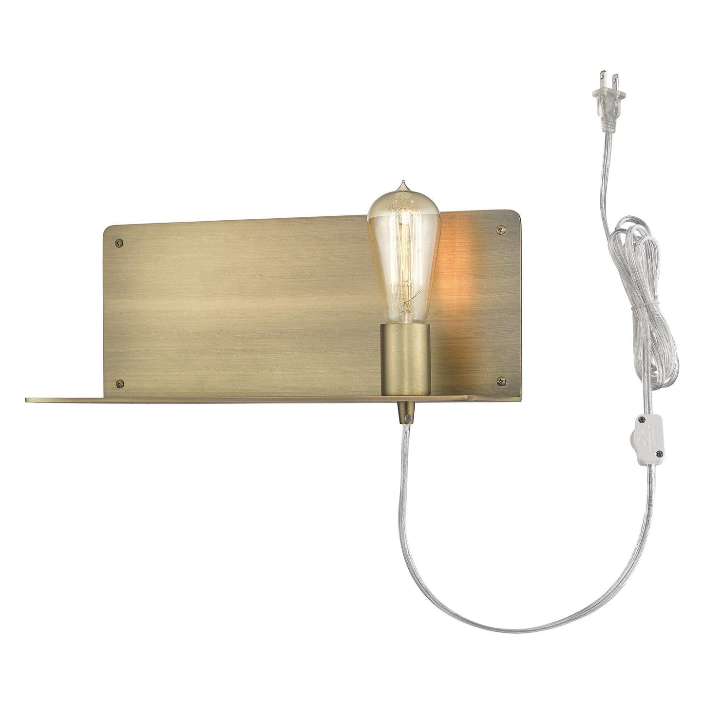 Dull Gold Shelf Wall Light - AFS