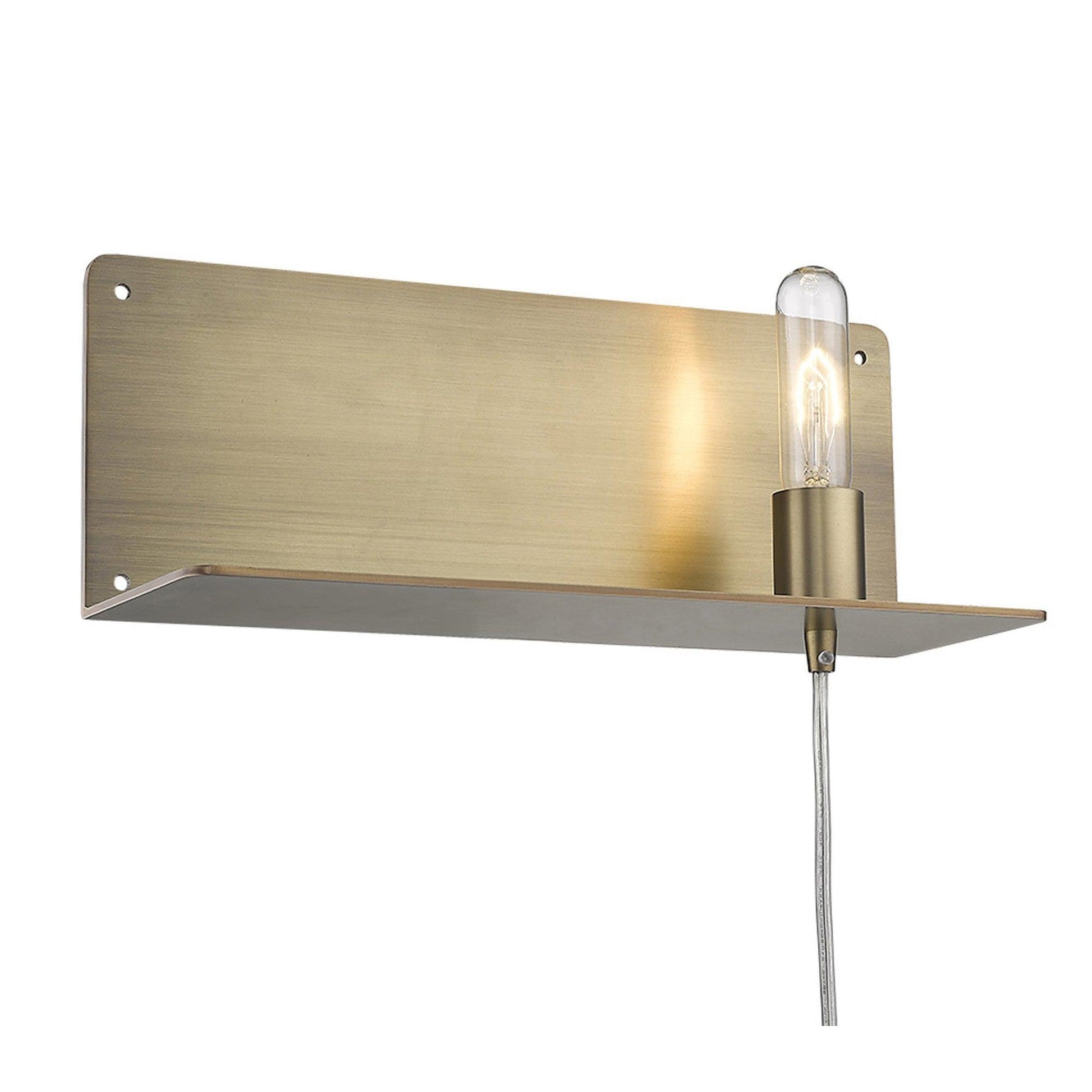 Dull Gold Shelf Wall Light - AFS