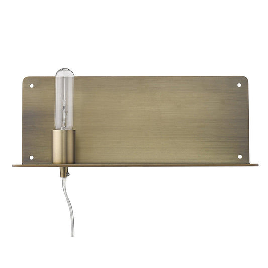 XL Dull Gold Shelf Wall Light - AFS