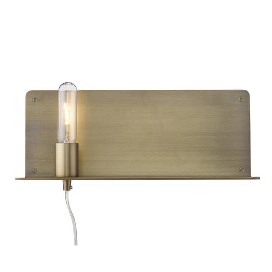 XL Dull Gold Shelf Wall Light - AFS