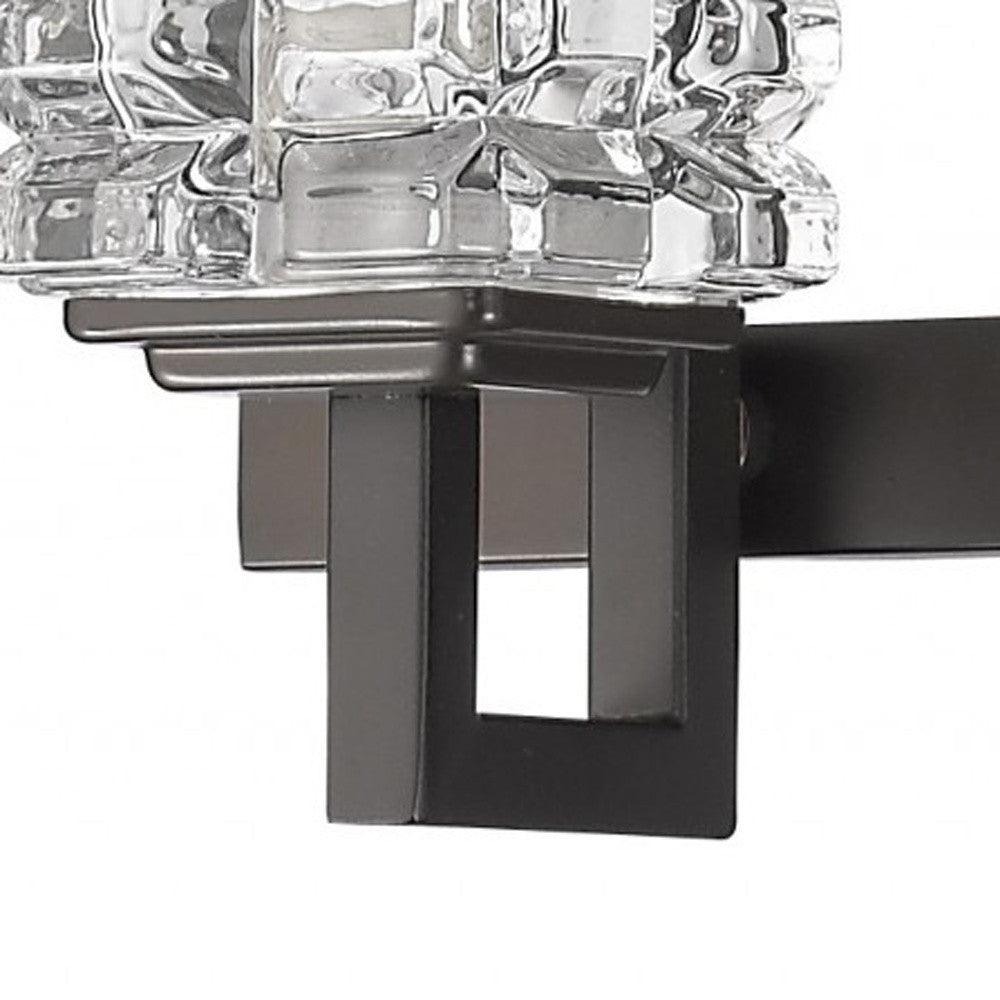 Coralie 3-Light Oil-Rubbed Bronze Sconce With Pressed Crystal Shades - AFS