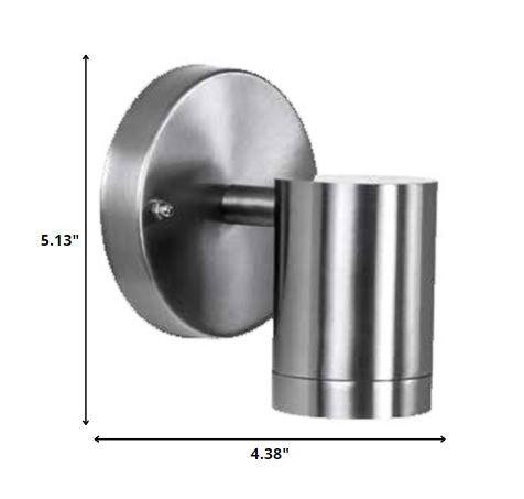 Stainless Steel LED One Light Outdoor Can Shape Wall Sconce - AFS