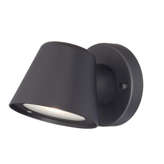 Matte Black LED Short Cone Wall Light - AFS