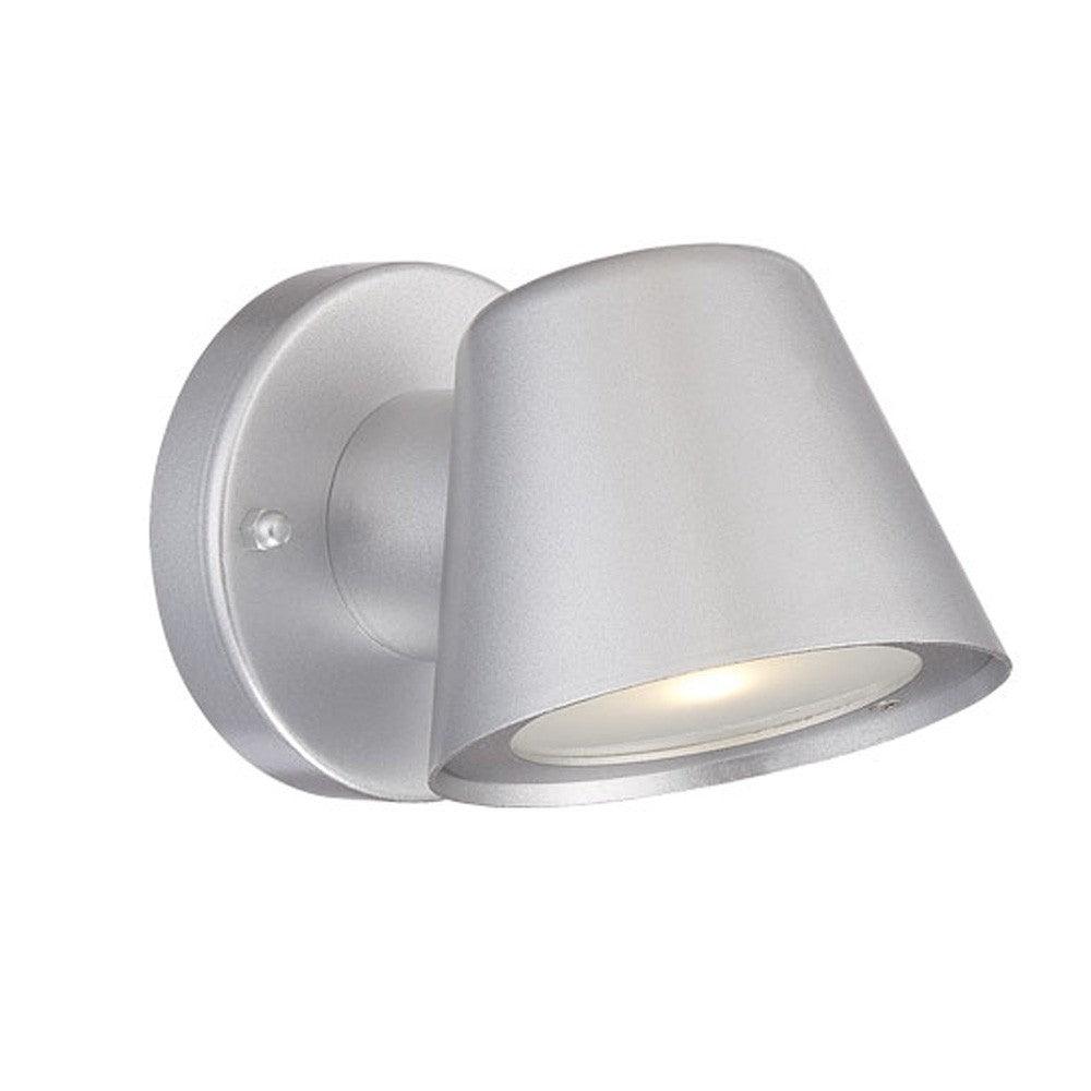 Brushed Silver LED Short Cone Wall Light - AFS