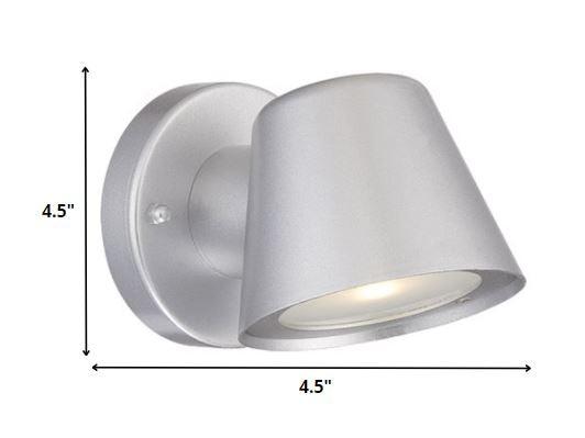 Brushed Silver LED Short Cone Wall Light - AFS