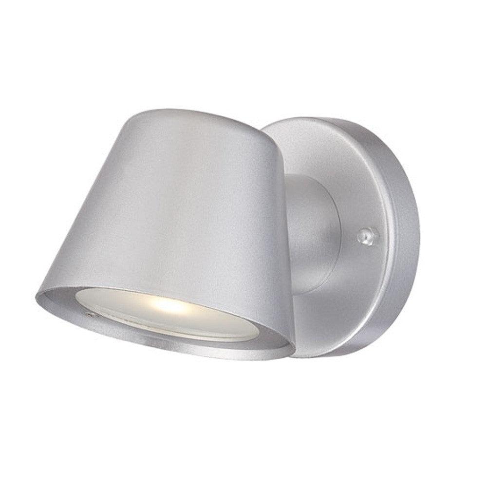 Brushed Silver LED Short Cone Wall Light - AFS