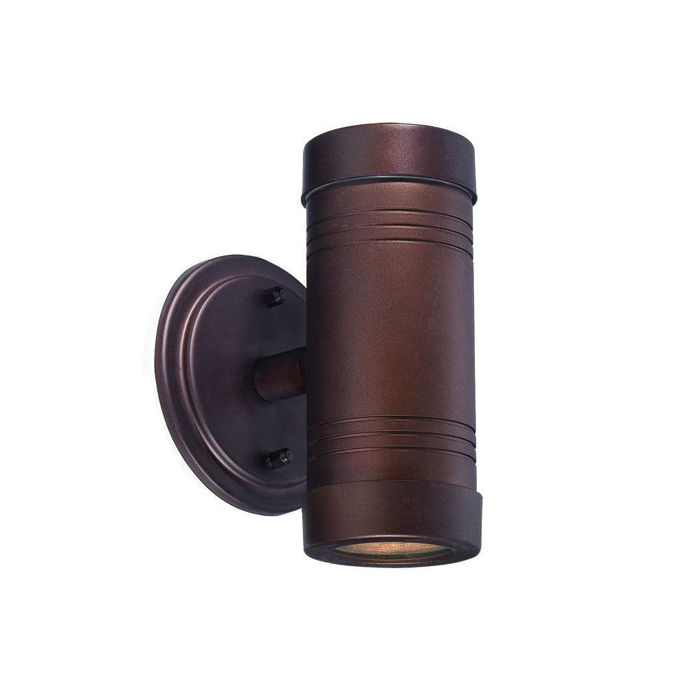 Two Light Bronze Cylinder Wall Light - AFS