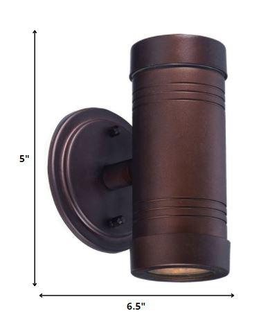 Two Light Bronze Cylinder Wall Light - AFS