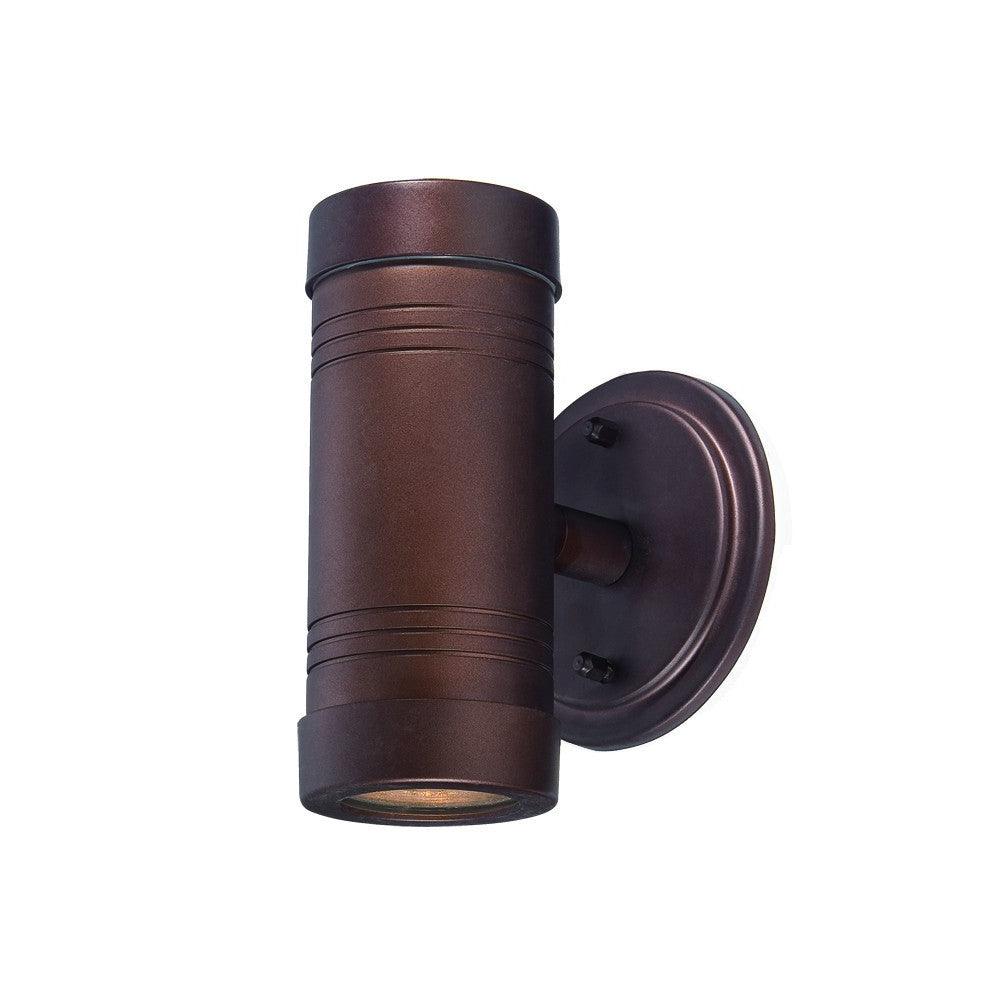 Two Light Bronze Cylinder Wall Light - AFS