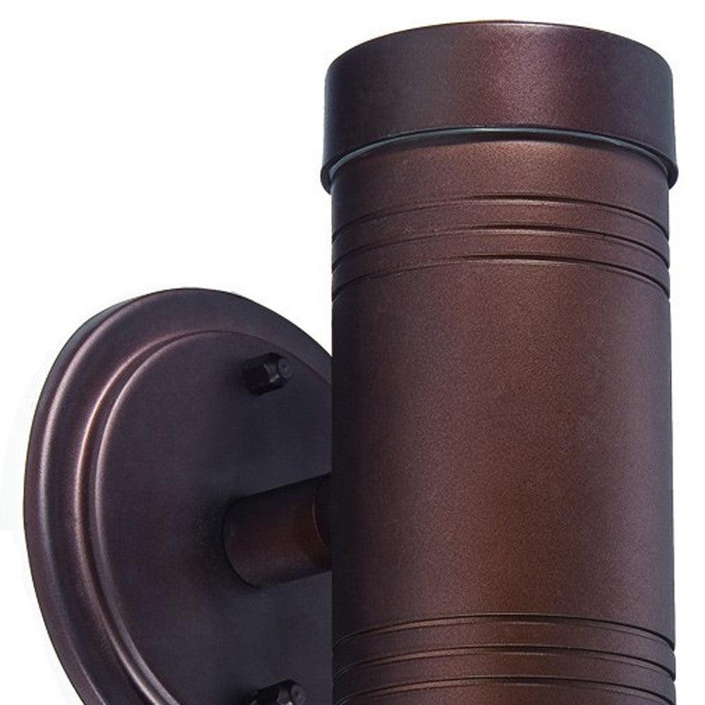 Two Light Bronze Cylinder Wall Light - AFS