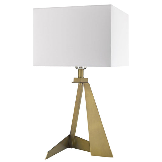 Stratos 1-Light Aged Brass Table Lamp - AFS