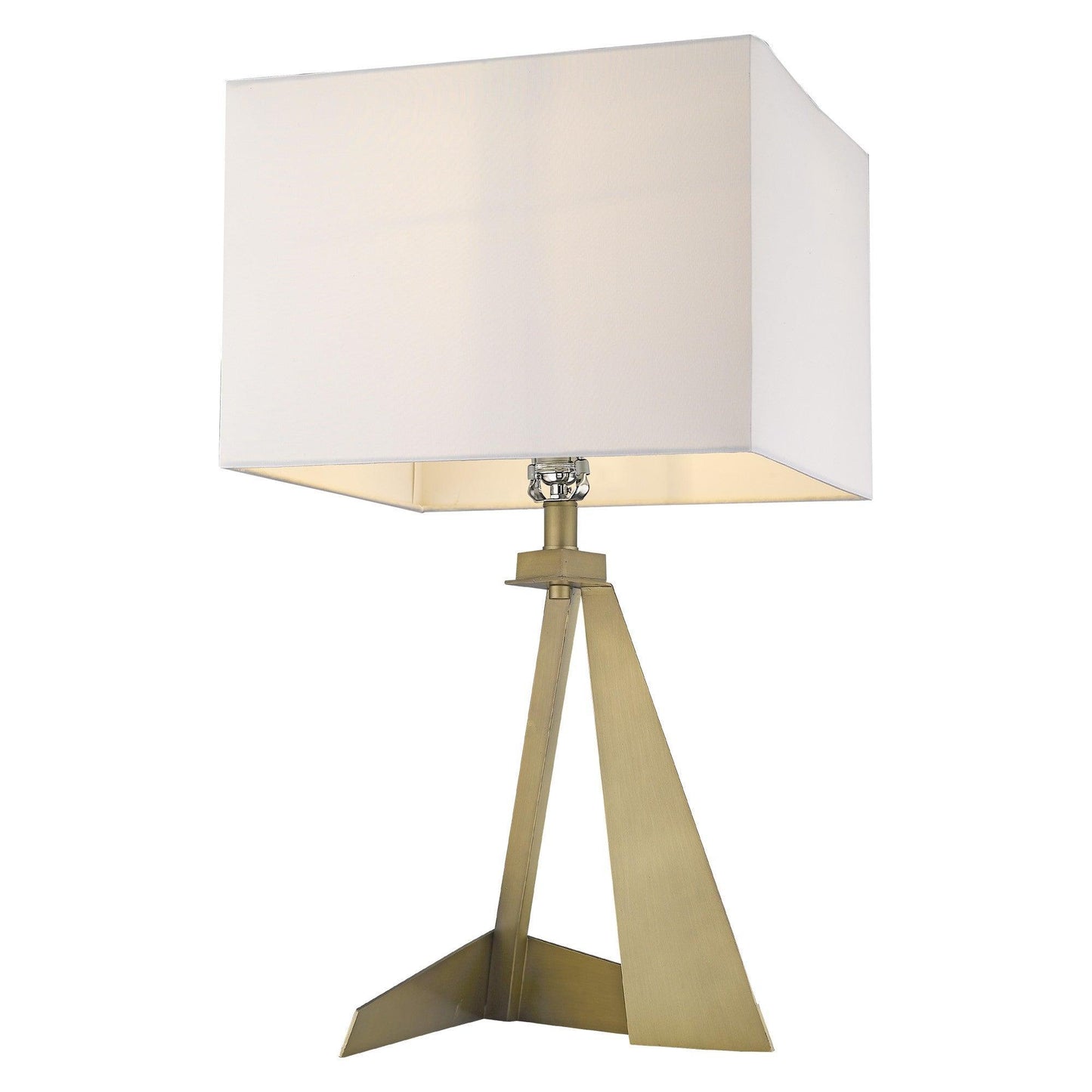 Stratos 1-Light Aged Brass Table Lamp - AFS