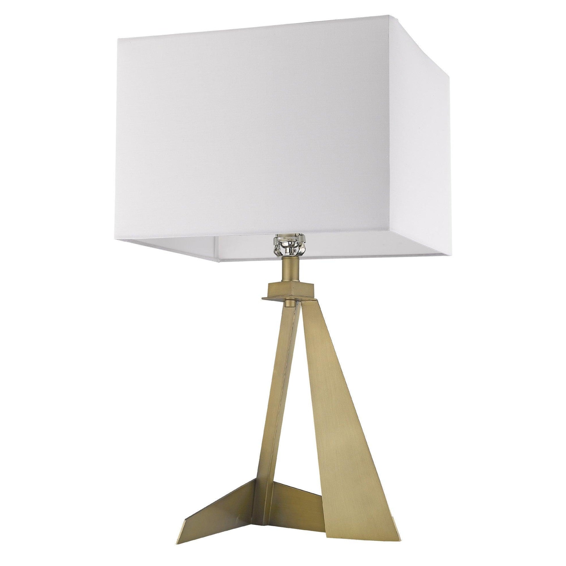 Stratos 1-Light Aged Brass Table Lamp - AFS