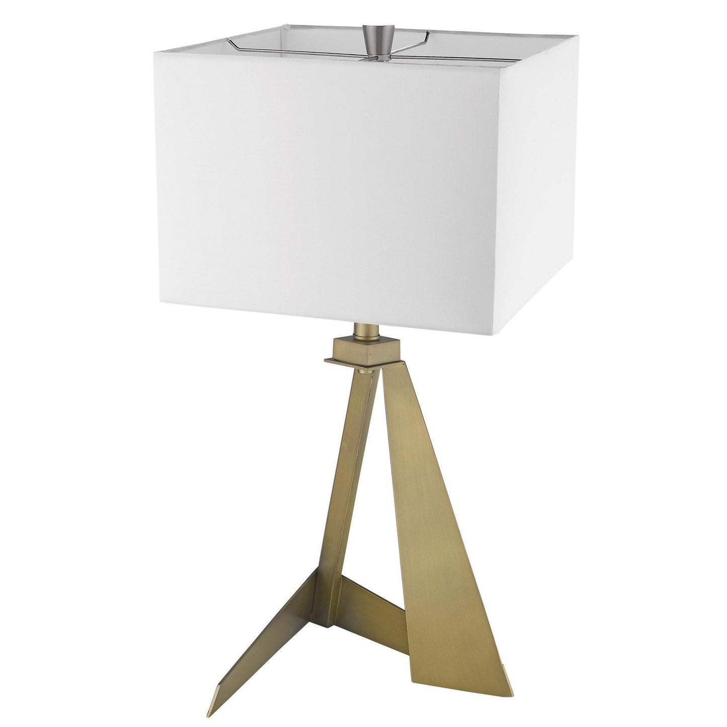 Stratos 1-Light Aged Brass Table Lamp - AFS