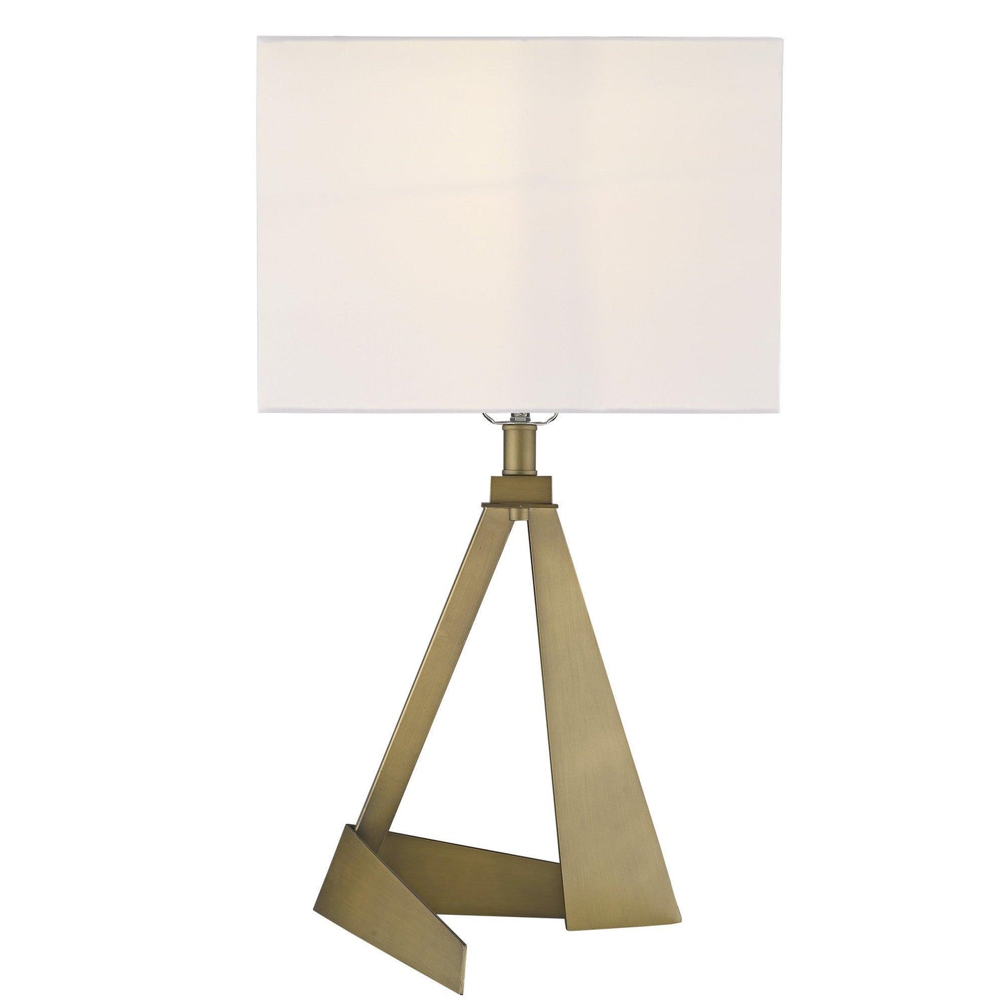 Stratos 1-Light Aged Brass Table Lamp - AFS