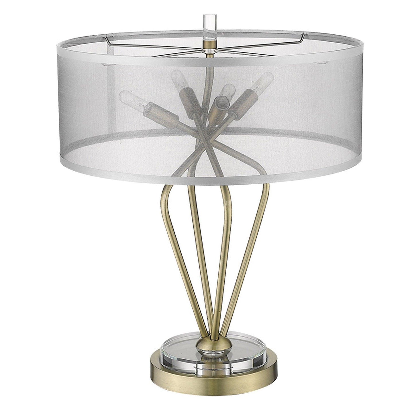 Perret 4-Light Aged Brass Table Lamp - AFS