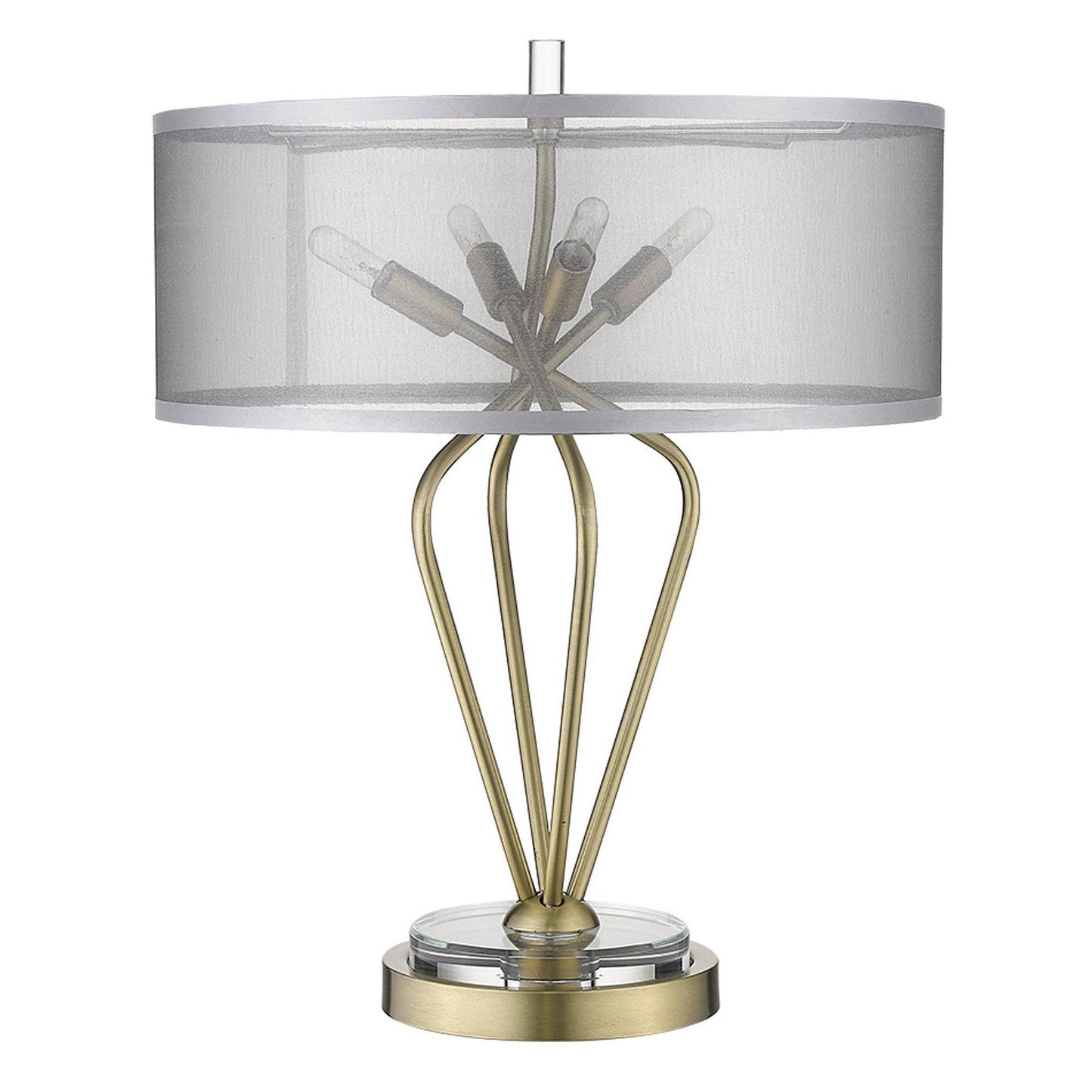 Perret 4-Light Aged Brass Table Lamp - AFS