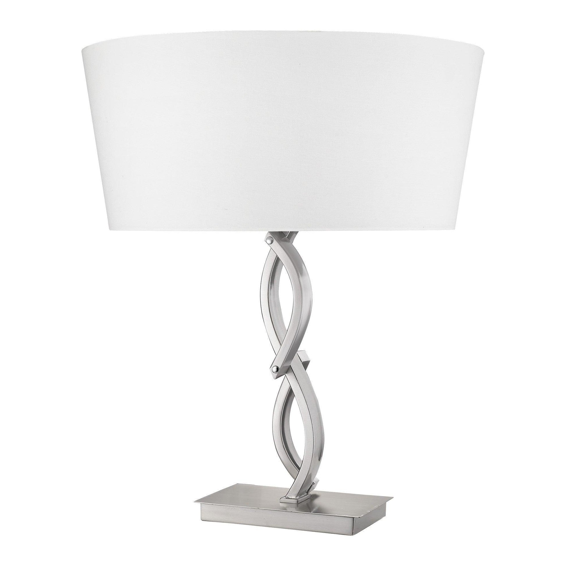 Trend Home 1-Light Satin Nickel Table Lamp - AFS