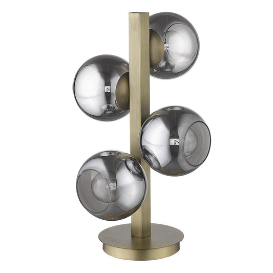 Lunette 4-Light Aged Brass Table Lamp - AFS