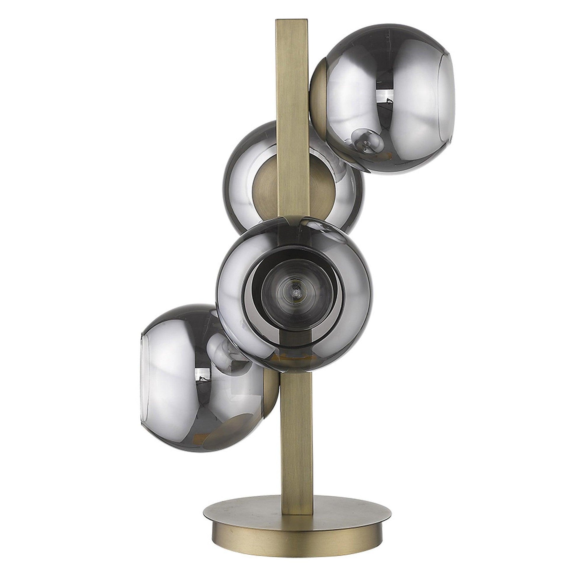 Lunette 4-Light Aged Brass Table Lamp - AFS