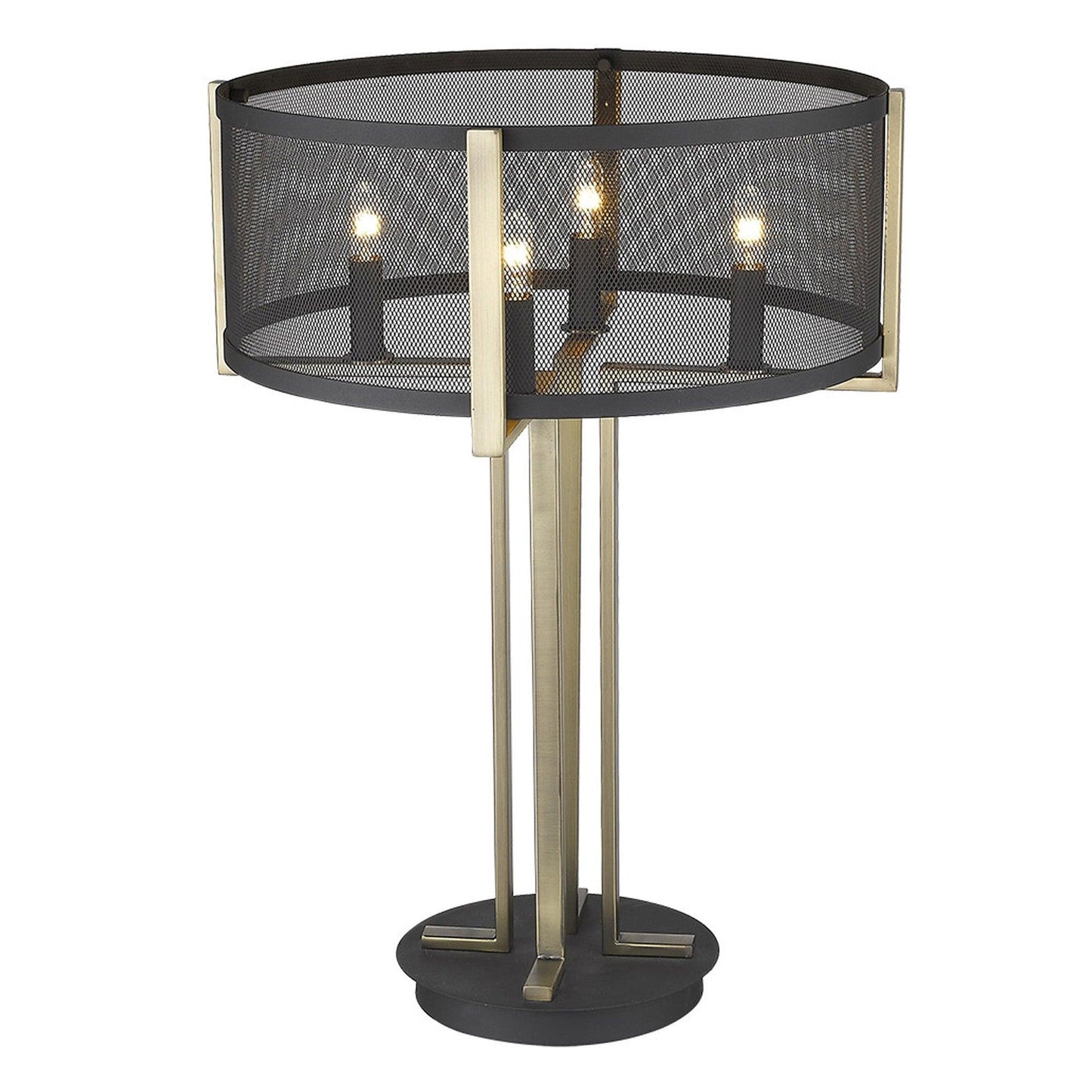 Trend Home 4-Light Matte Black Table Lamp - AFS