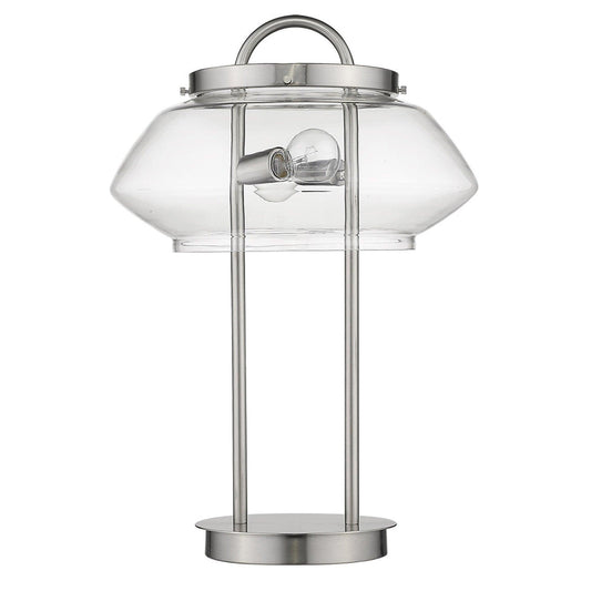 Garner 2-Light Satin Nickel Table Lamp - AFS